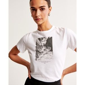 Cocktail graphic skimming tee